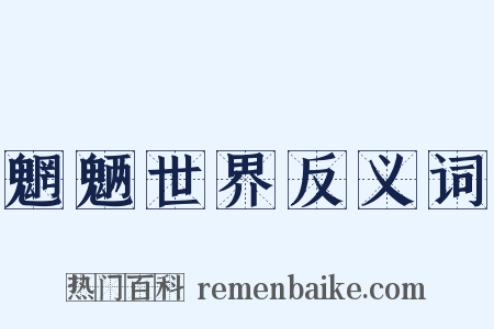 魍魉世界反义词是什么意思的图片